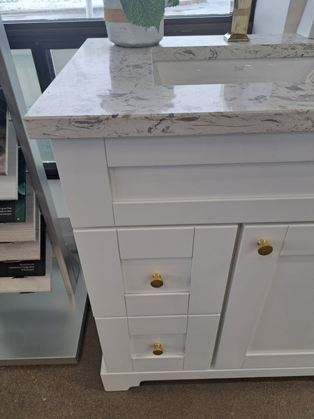 30" White Vanity with Quartz top and Sink $600
