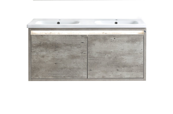 VANITY 48" DOUBLE SINK with ceramic top and 2 faucets