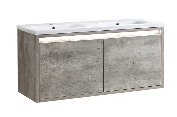 VANITY 48" DOUBLE SINK with ceramic top and 2 faucets