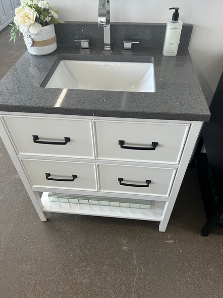 30" Modern Vanity, Quartz Top and Sink SALE $1,000