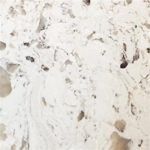 36" White Damian Vanity with Milky Way Quartz