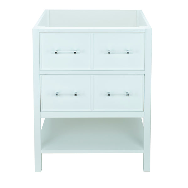 30" White Gemma Vanity Base Only