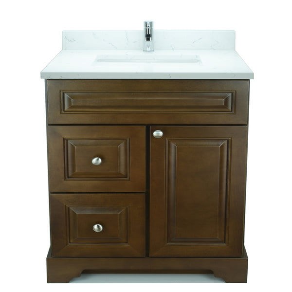 36" Royalwood Damian Vanity with Carrera Quartz