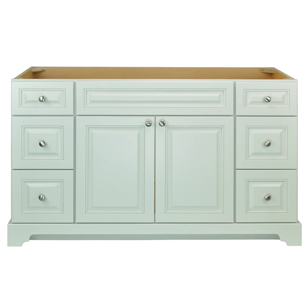 60" Antique White Damian Vanity with Topaz Quartz