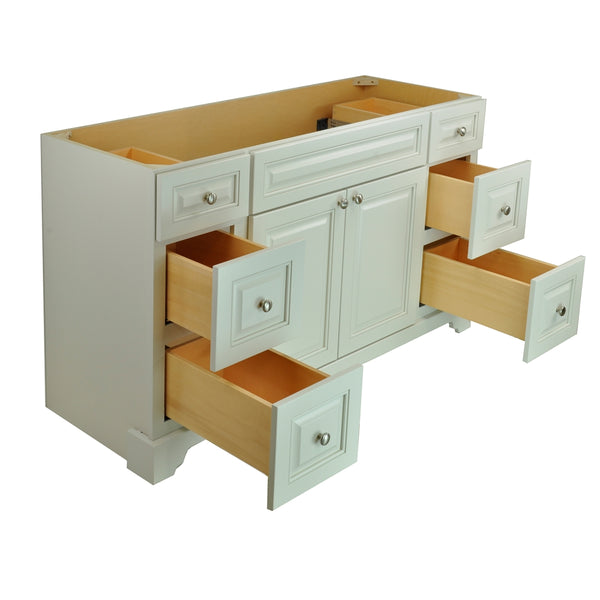 60" Antique White Damian Vanity Base Only