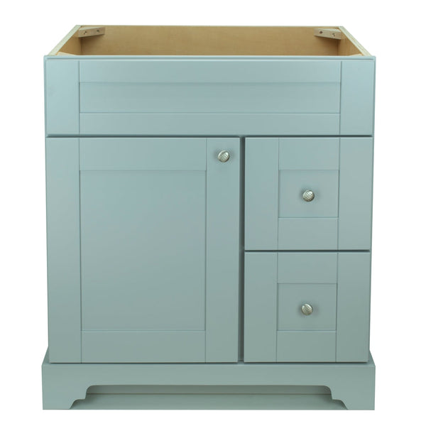 24" Grey Damian Vanity with Concrete Leather Quartz