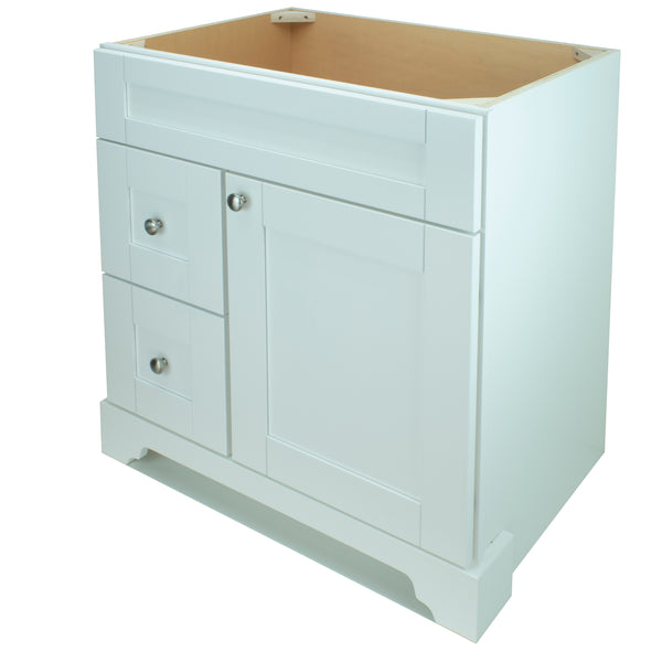 30" White Damian Vanity Base Only
