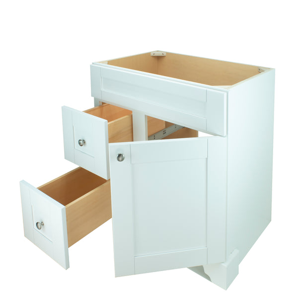 30" White Damian Vanity Base Only