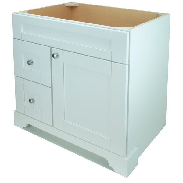 36" White Damian Vanity Base Only