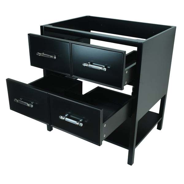 30" Black Gemma Vanity Base Only