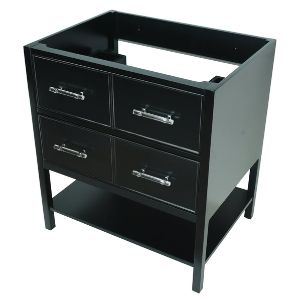 30" Black Gemma Vanity Base Only