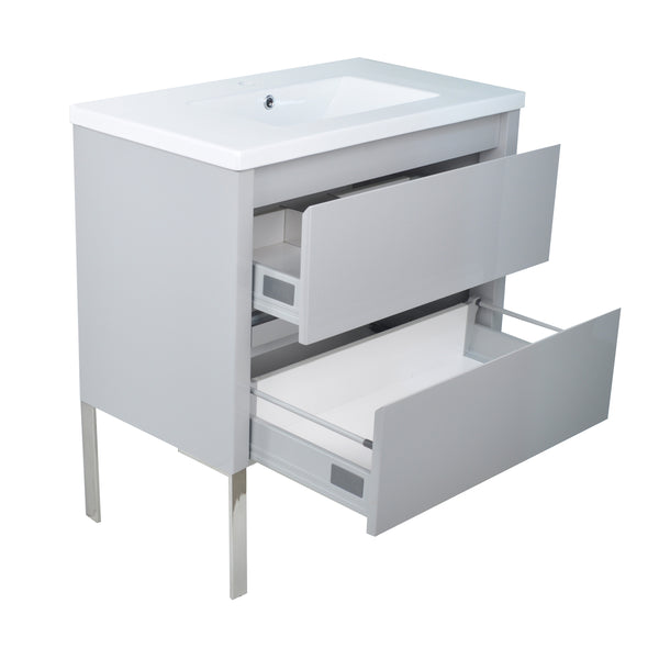 32" David Parisian Grey Vanity