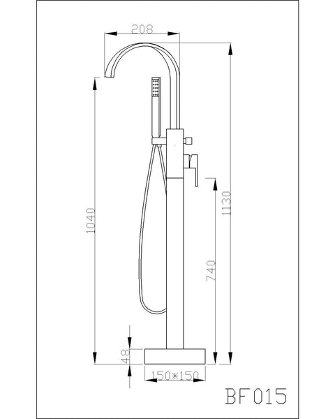 Kodi Freestanding Bathtub Faucet