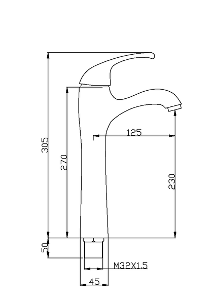 Sam Tall Vessel Faucet
