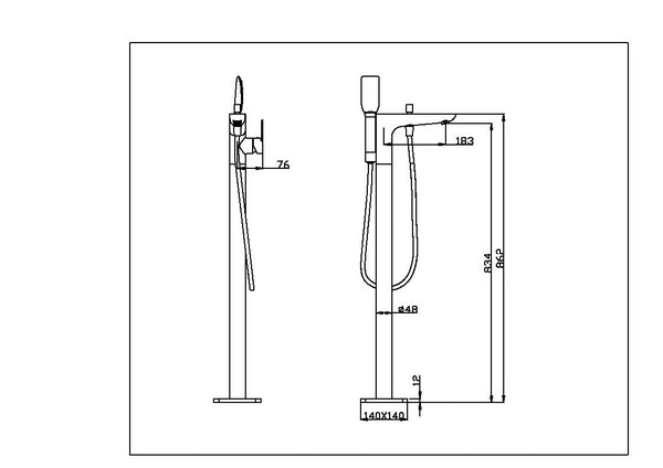 Stan Freestanding Bathtub Faucet