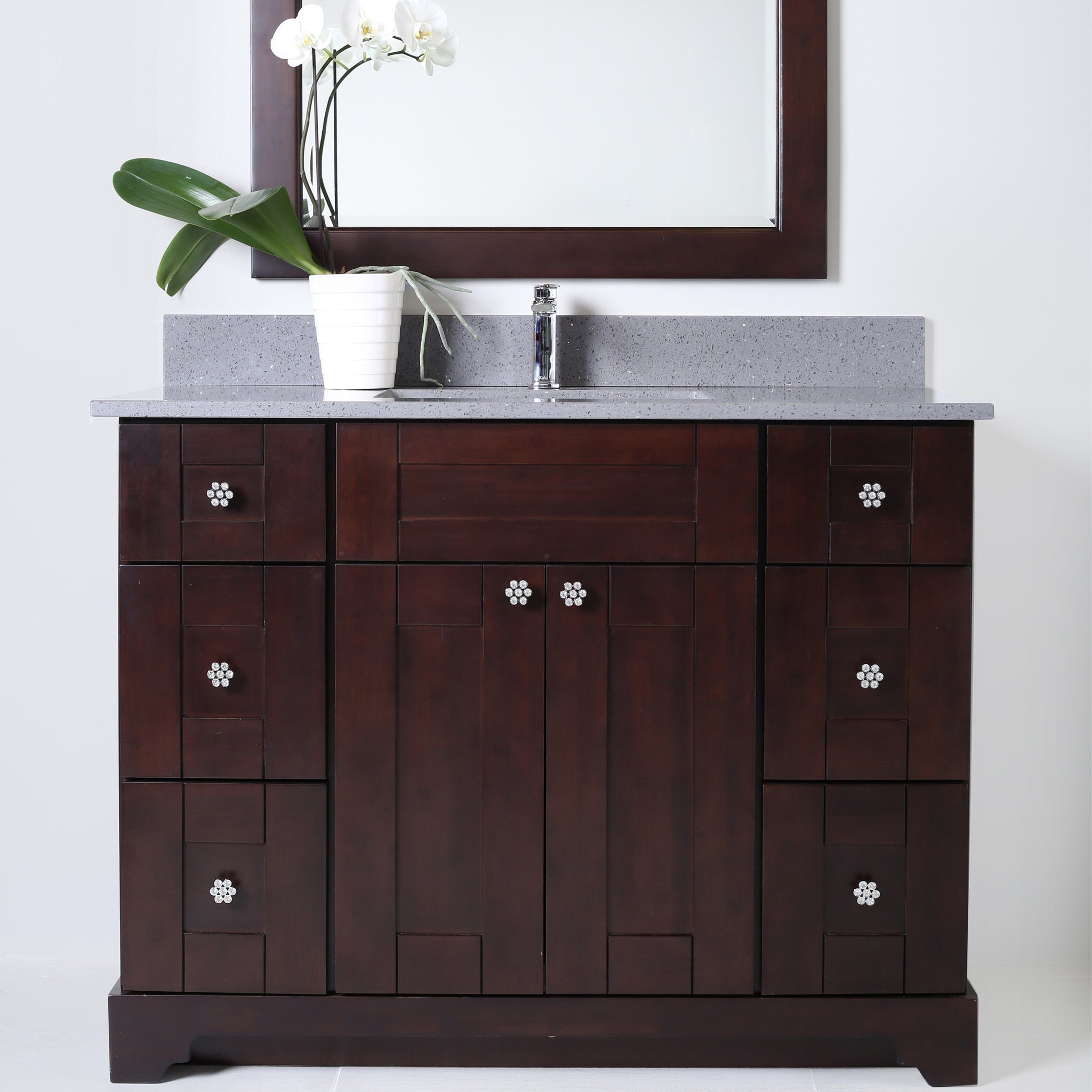 54" Espresso Damian Vanity Base Only