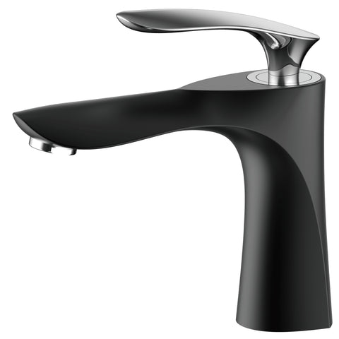 FAUCET BLACK/CHROME WITH POP-UP DRAIN $ 130