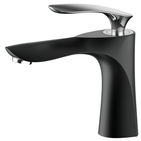 VANITY 32" X 18" with ceramic top, black/chrome faucet and black legs/ Grey Glossy