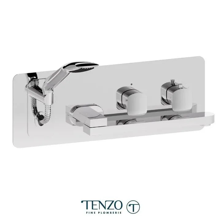 Delano - Wall mount tub filler with retractable hose & swivel spout