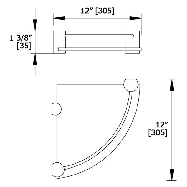 Single Corner Shelf 5611T