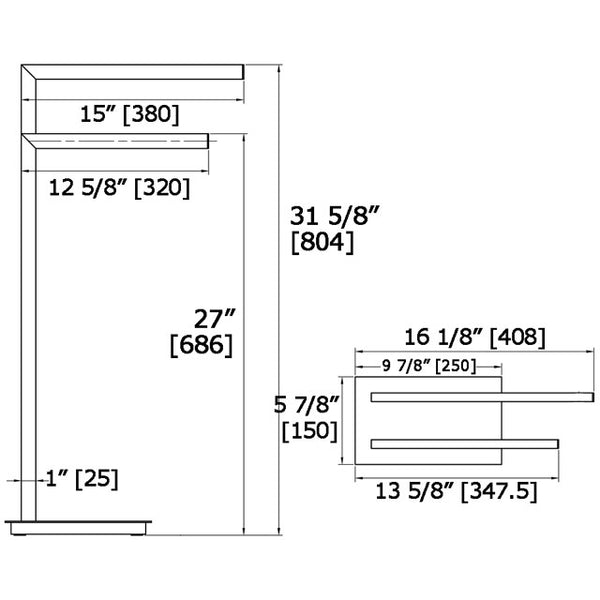 Floor Stand Double Towel Bar 9000