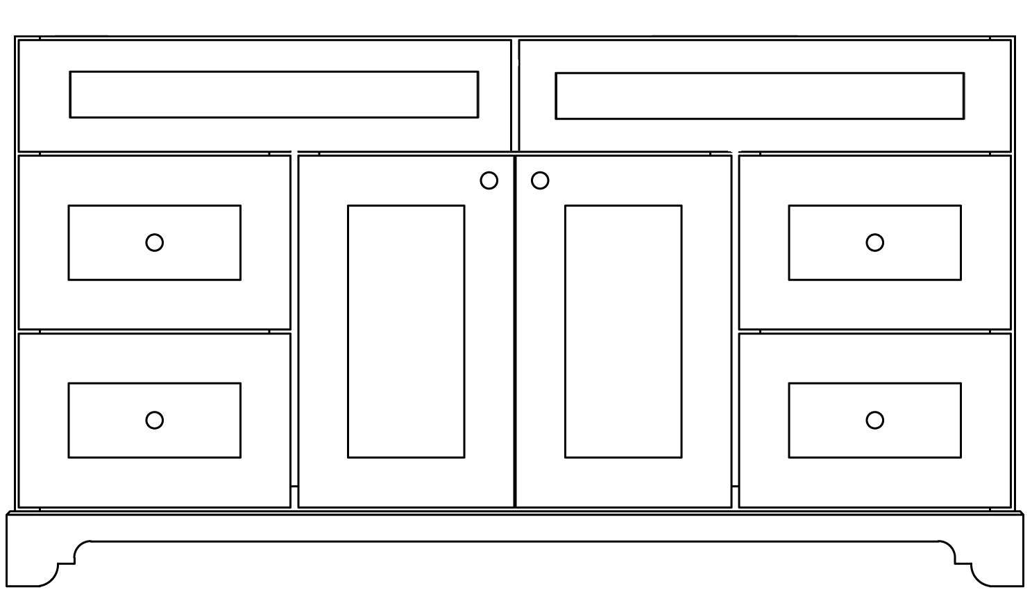 72" White Damian Vanity with Classique Calcutta Quartz