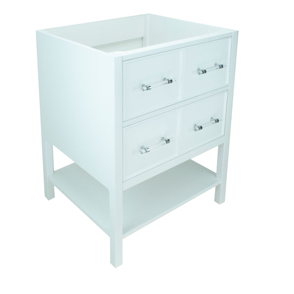 30" White Gemma Vanity Base Only