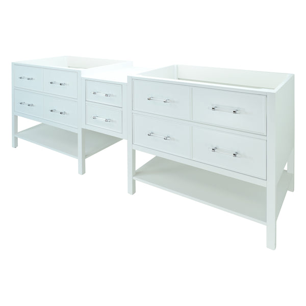 86" White Gemma Vanity Base Only