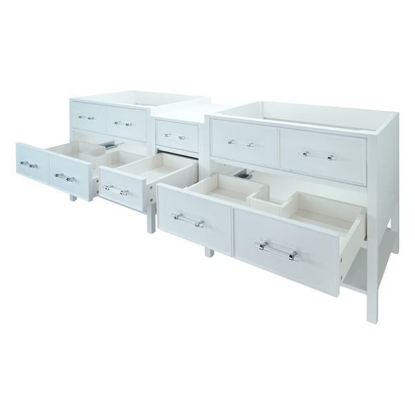 86" White Gemma Vanity Base Only