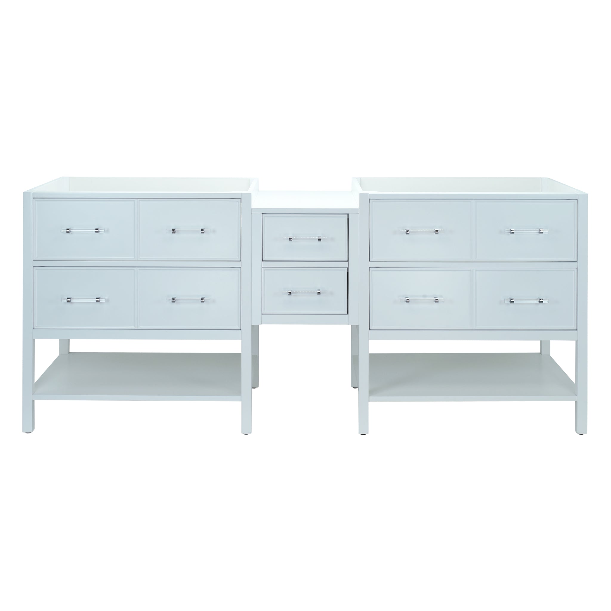 86" White Gemma Vanity Base Only