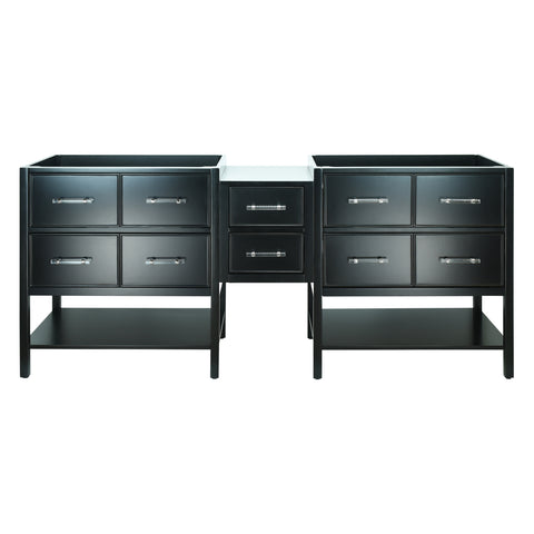 62" Black Gemma Vanity Base Only