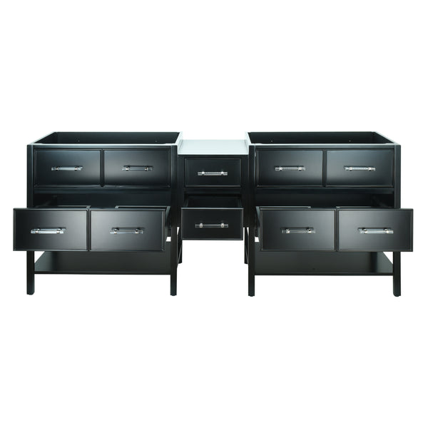74" Black Gemma Vanity Base Only