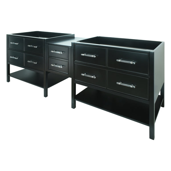 62" Black Gemma Vanity Base Only