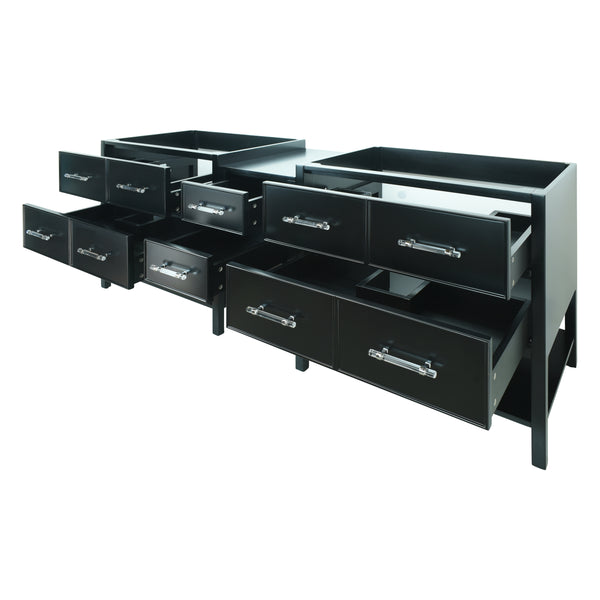 74" Black Gemma Vanity Base Only