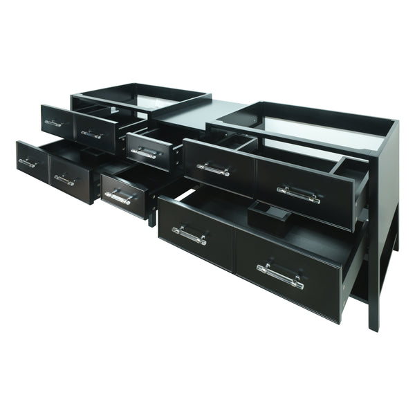 74" Black Gemma Vanity Base Only