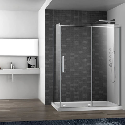 Slim Corner Frameless Shower Door