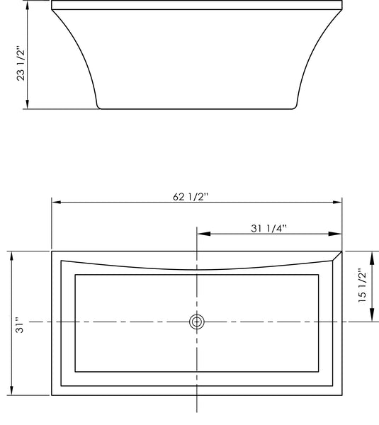 Monika SB-243 Acrylic Freestanding Bathtub