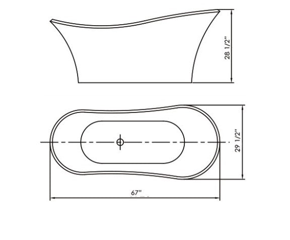 Teresa SB-268W Freestanding Bathtub