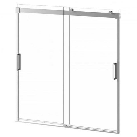 Akcess 60” X 60” Sliding Shower Door For Bathtub