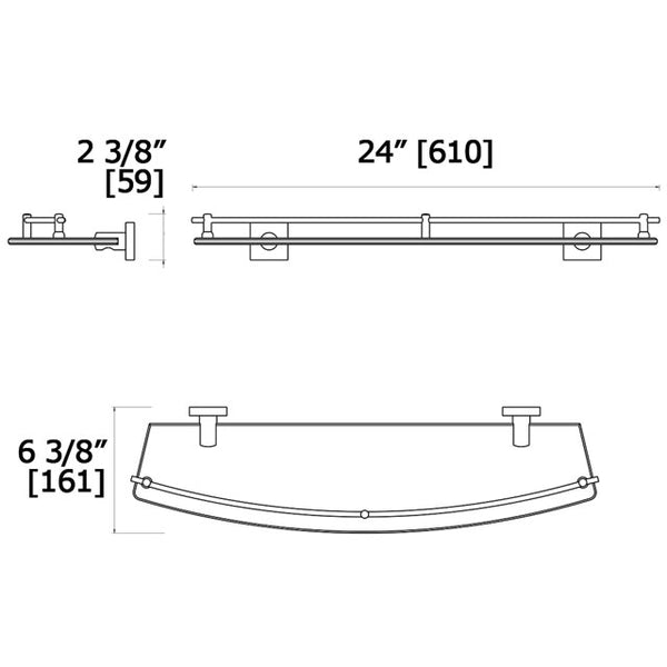 Hero Single Glass Shelf H2687