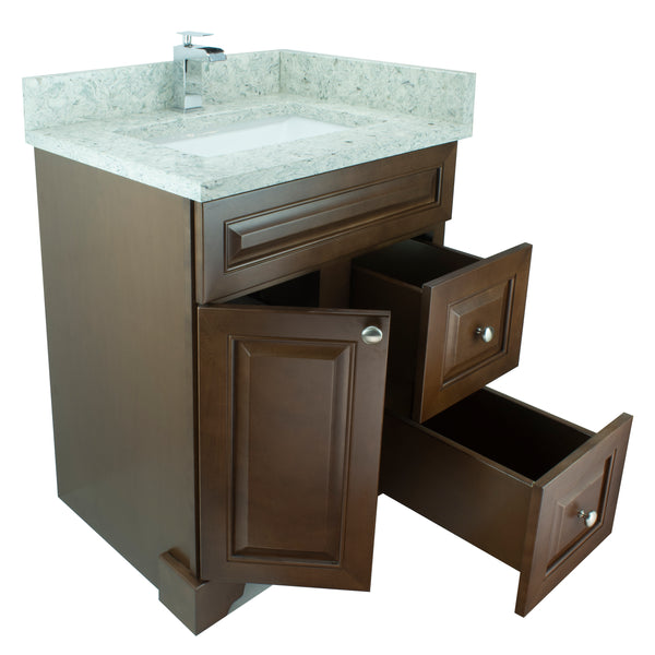 24" Royalwood Damian Vanity with Topaz Quartz