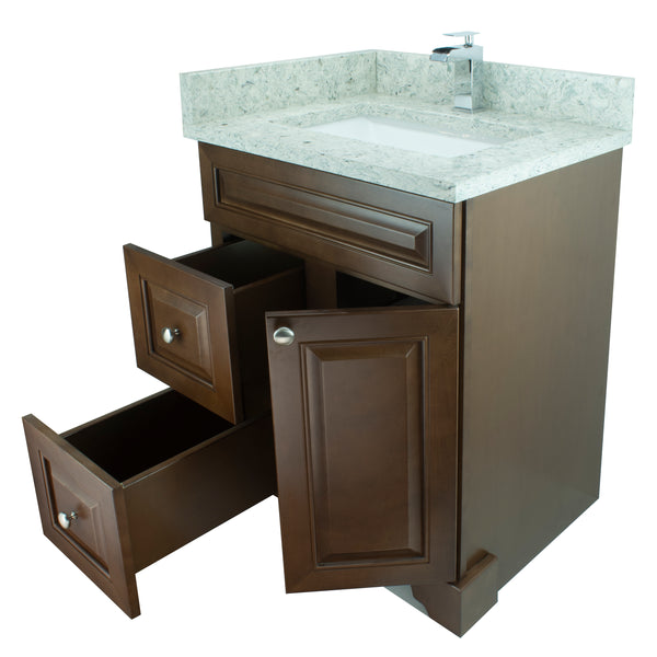 24" Royalwood Damian Vanity with Topaz Quartz