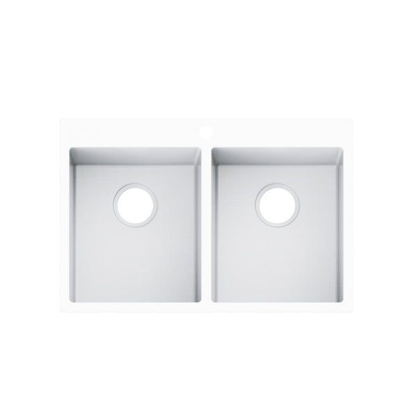 RANKWEIL GS - Vogranite Top-Mount Kitchen Sink (50/50) - 30" x 20" x 9"