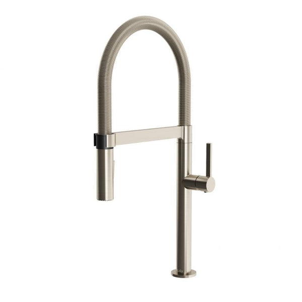 Exki Collection Single Handle Kitchen Faucet with Spring Spout and Magnetic Spray Head