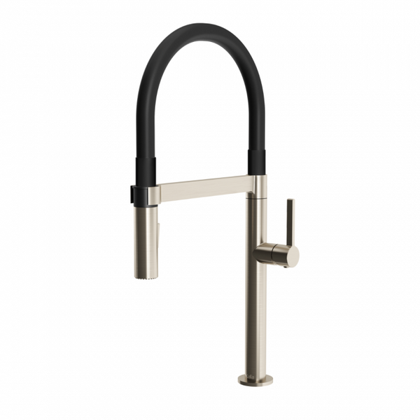 Exki Collection Single Handle Kitchen Faucet with Spring Spout and Magnetic Spray Head