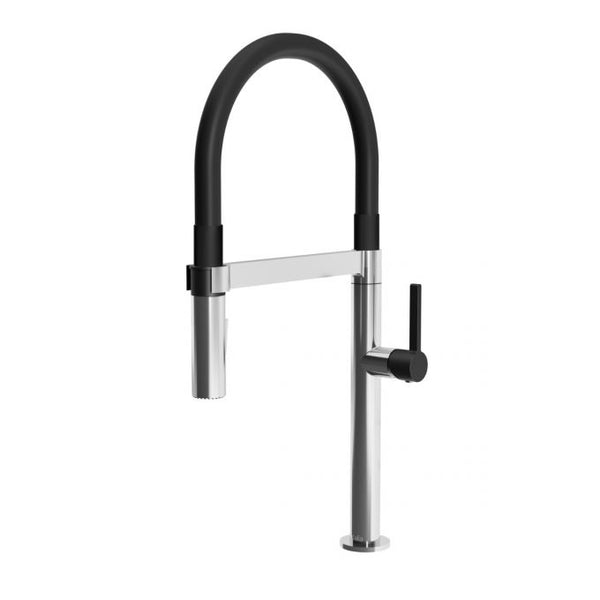 Exki Collection Single Handle Kitchen Faucet with Spring Spout and Magnetic Spray Head