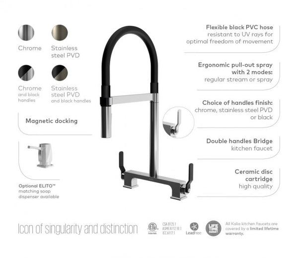 Skyridge Collection Kitchen Faucet with Spring Spout and Magnetic Spray Head