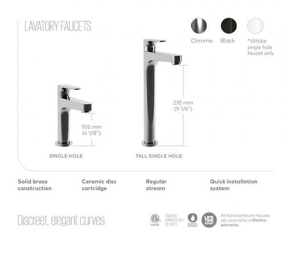 Kontour Single Hole Faucet with Pop-Up Drain